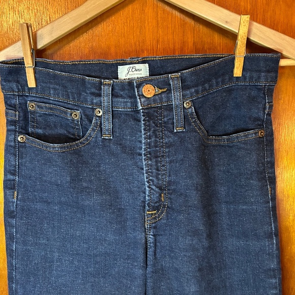 J. Crew Dark Wash High Rise Toothpick Jean - Picture 3 of 5